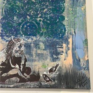 Abstract Blue and Green Art Print